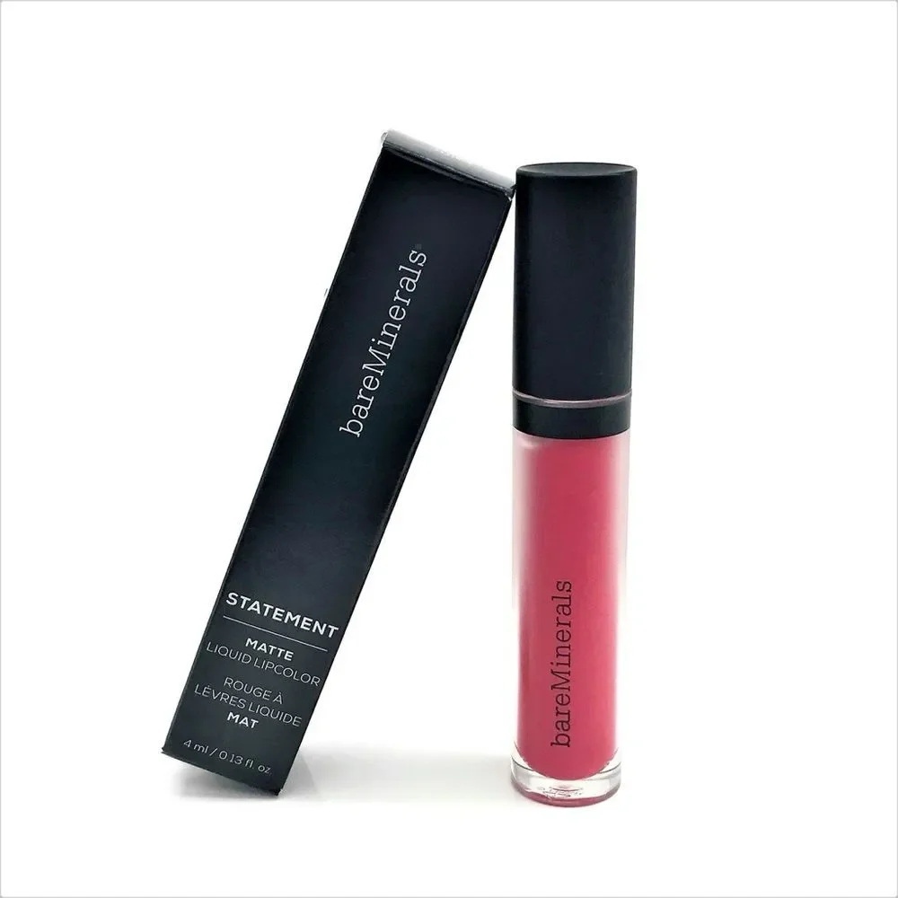 BareMinerals Statement Matte Liquid Lipstick Juicy Poppy Red Moisturizing NWT